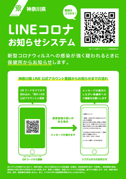 LINEコロナお知らせシステム